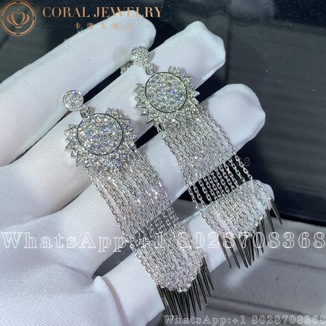 Piaget Sunlight White Gold Diamond Chain Earrings G38l9c00 Coral (1)