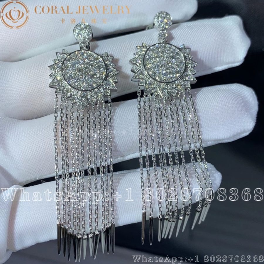 Piaget Sunlight White Gold Diamond Chain Earrings G38l9c00 Coral (4)