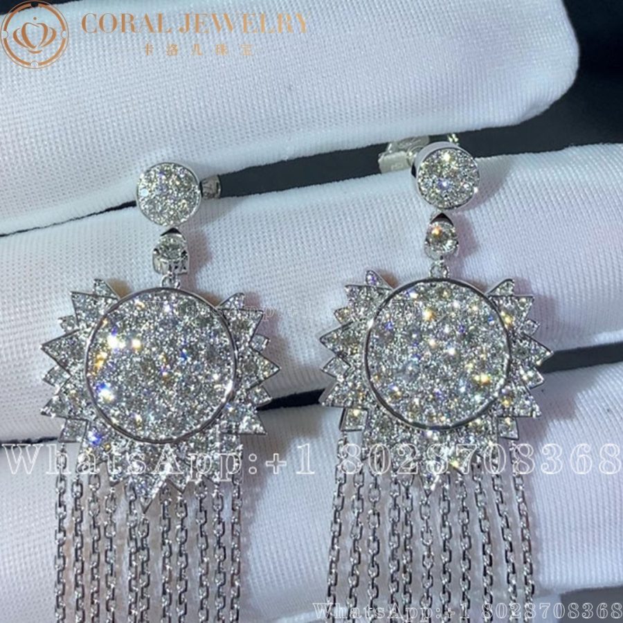 Piaget Sunlight White Gold Diamond Chain Earrings G38l9c00 Coral (5)