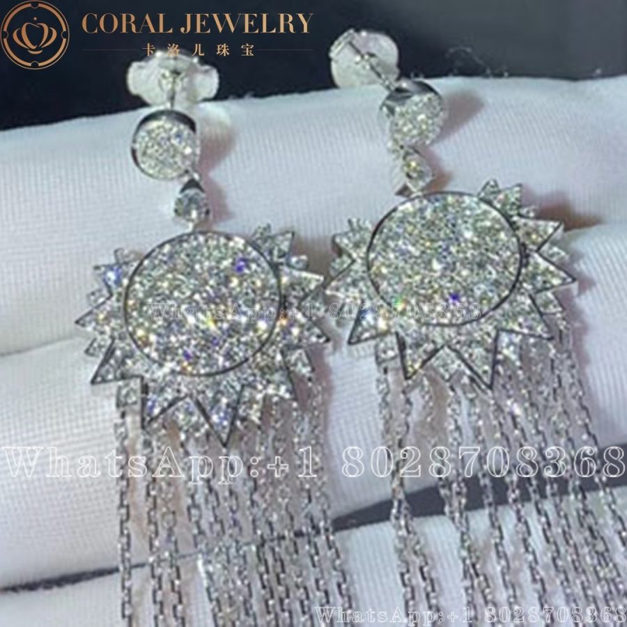 Piaget Sunlight White Gold Diamond Chain Earrings G38l9c00 Coral (7)