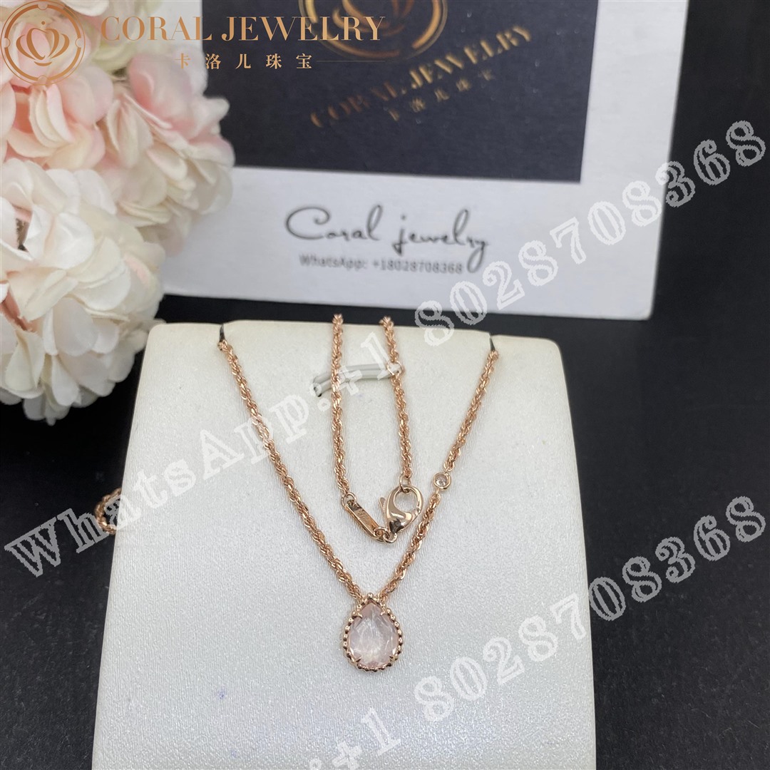 Boucheron Serpent Boheme Pendant Rose Gold Diamond Rose Quartz Xs Motif Jpn00677 Cora (4)