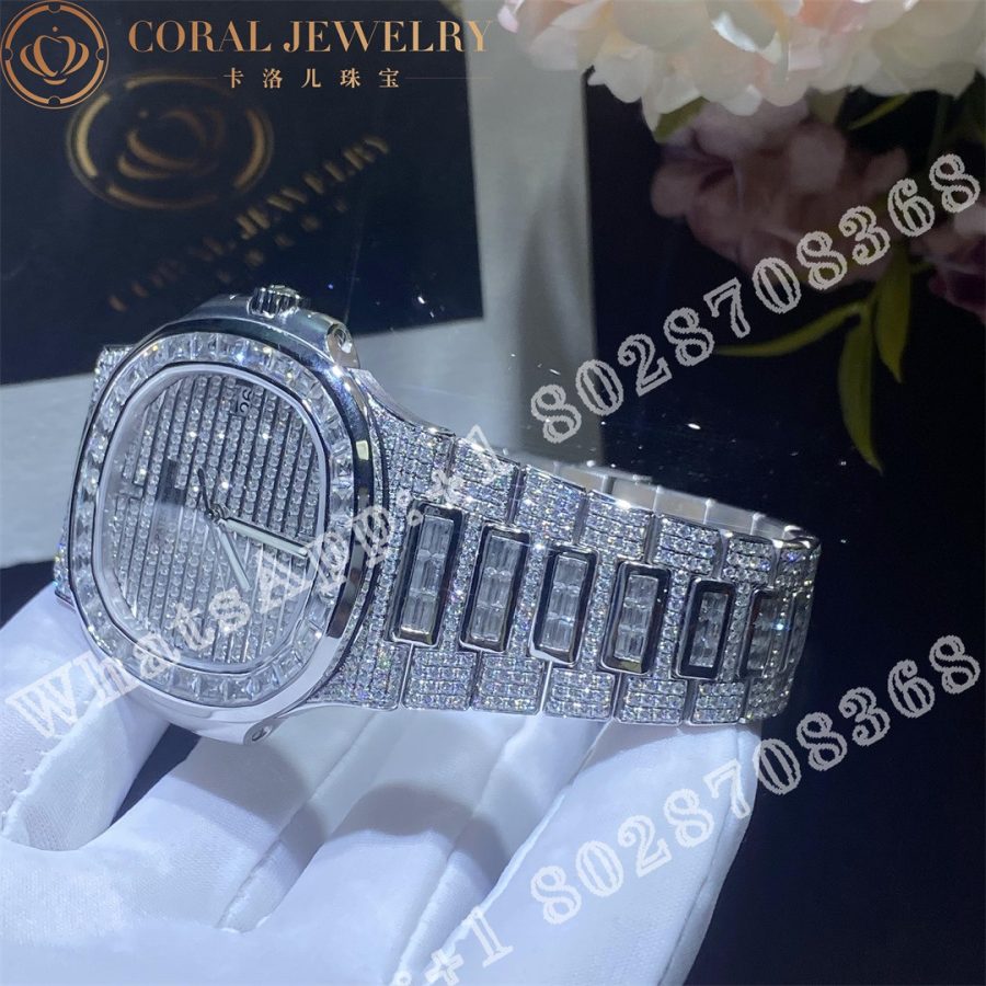 Patek Philippe Nautilus Diamond Watch 5719 10g Coral (10)