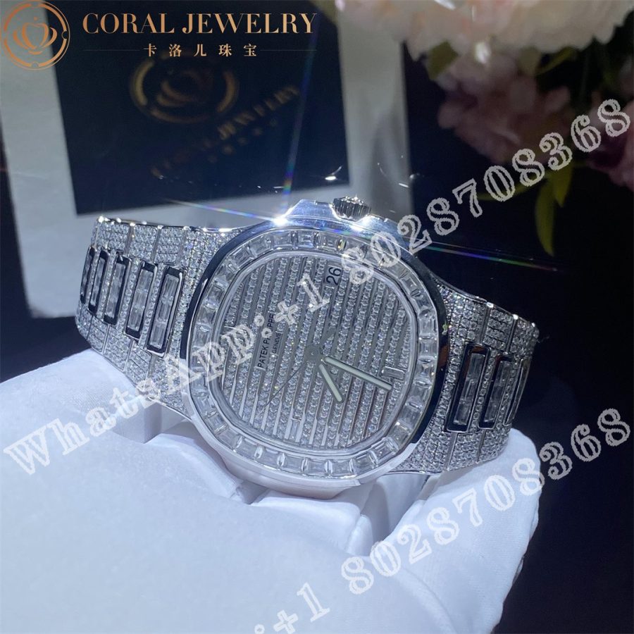 Patek Philippe Nautilus Diamond Watch 5719 10g Coral (2)