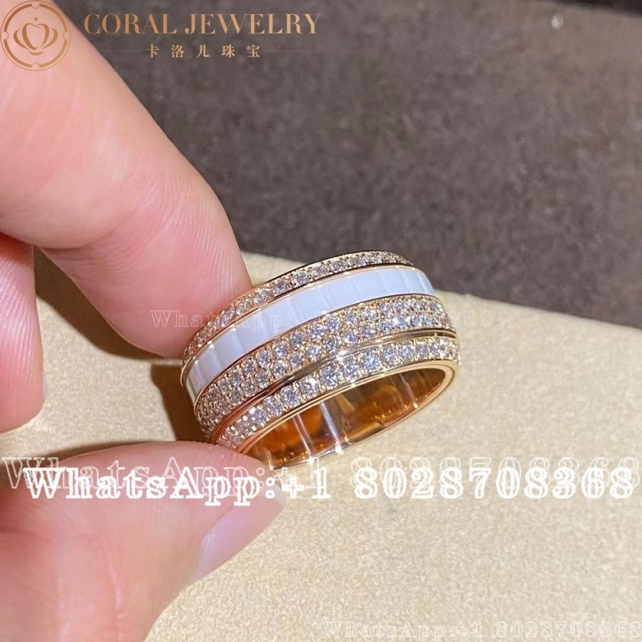 Piaget Possession Rose Gold Ceramic Diamond Ring G34p2h00 Coral (3)