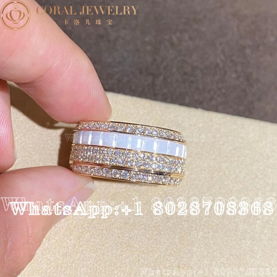 Piaget Possession Rose Gold Ceramic Diamond Ring G34p2h00 Coral (4)