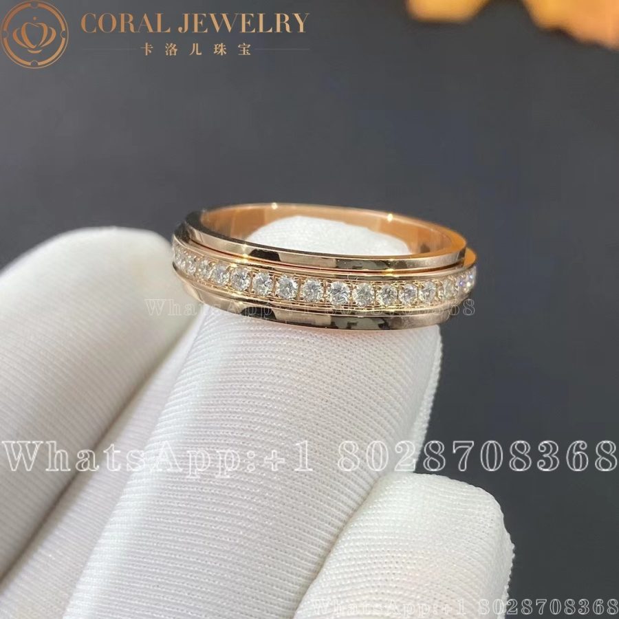 Piaget Possession Rose Gold Diamond Ring G34pc300 Coral (6)