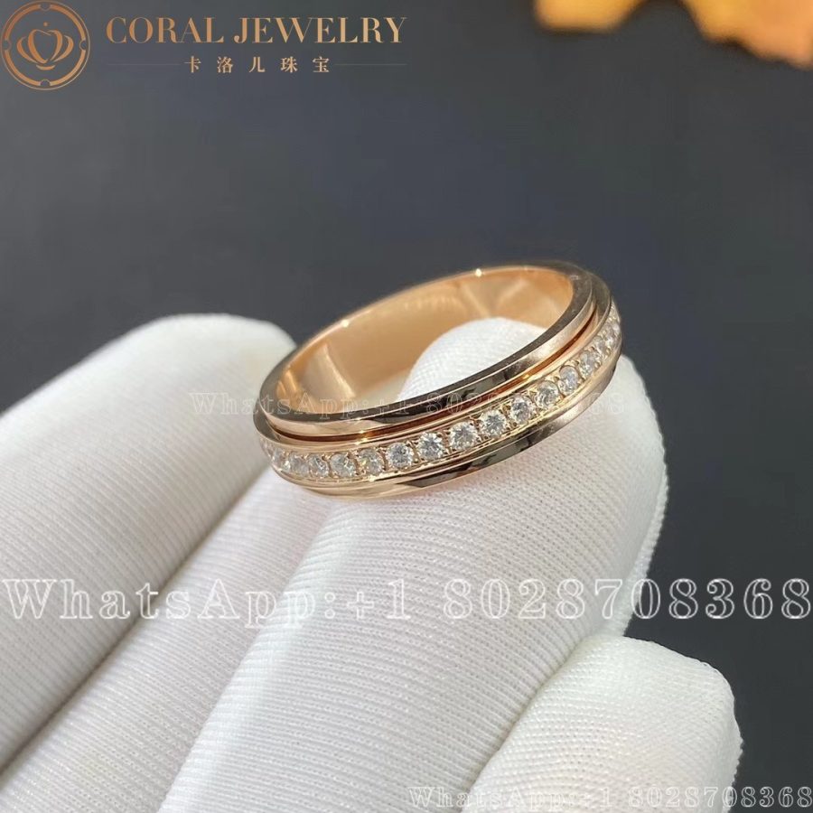 Piaget Possession Rose Gold Diamond Ring G34pc300 Coral (7)