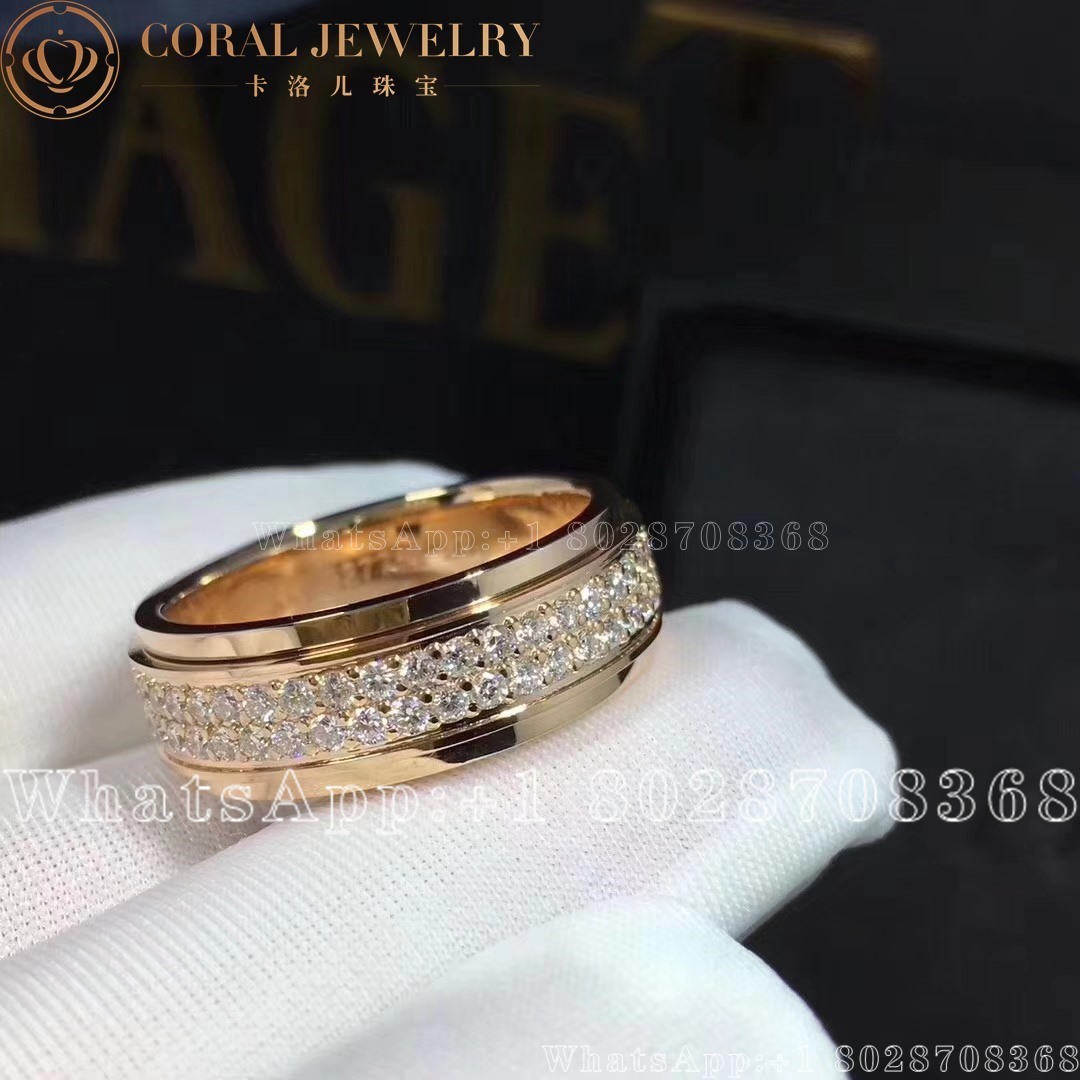 Piaget Possession Rose Gold Diamond Ring G34pl400 Coral (2)