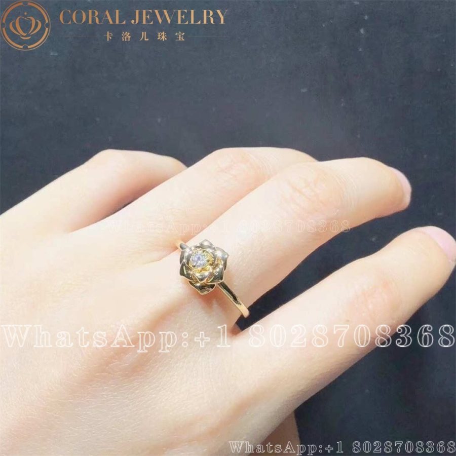 Piaget Rose Ring Rose Gold Diamond Ring G34ur400 Coral (4)