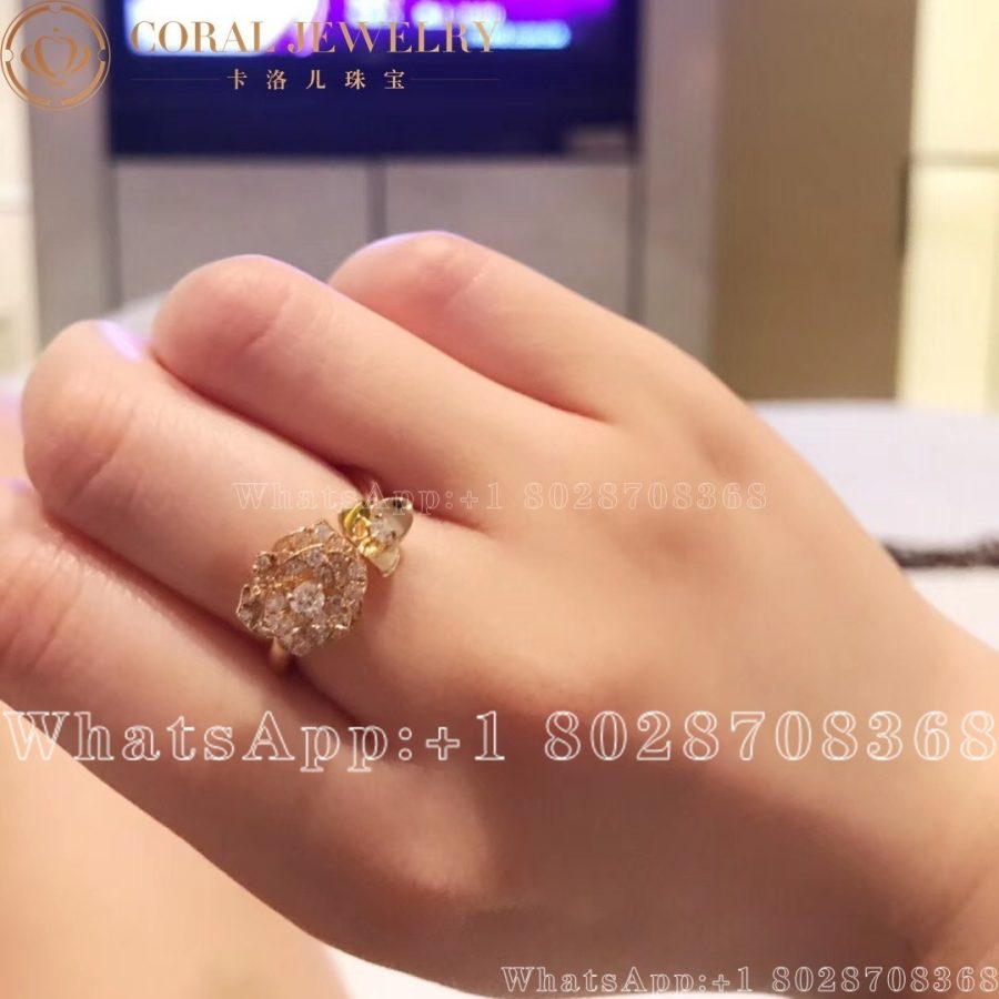 Piaget Rose Ring Rose Gold Diamond Ring G34ur700 Coral (5)