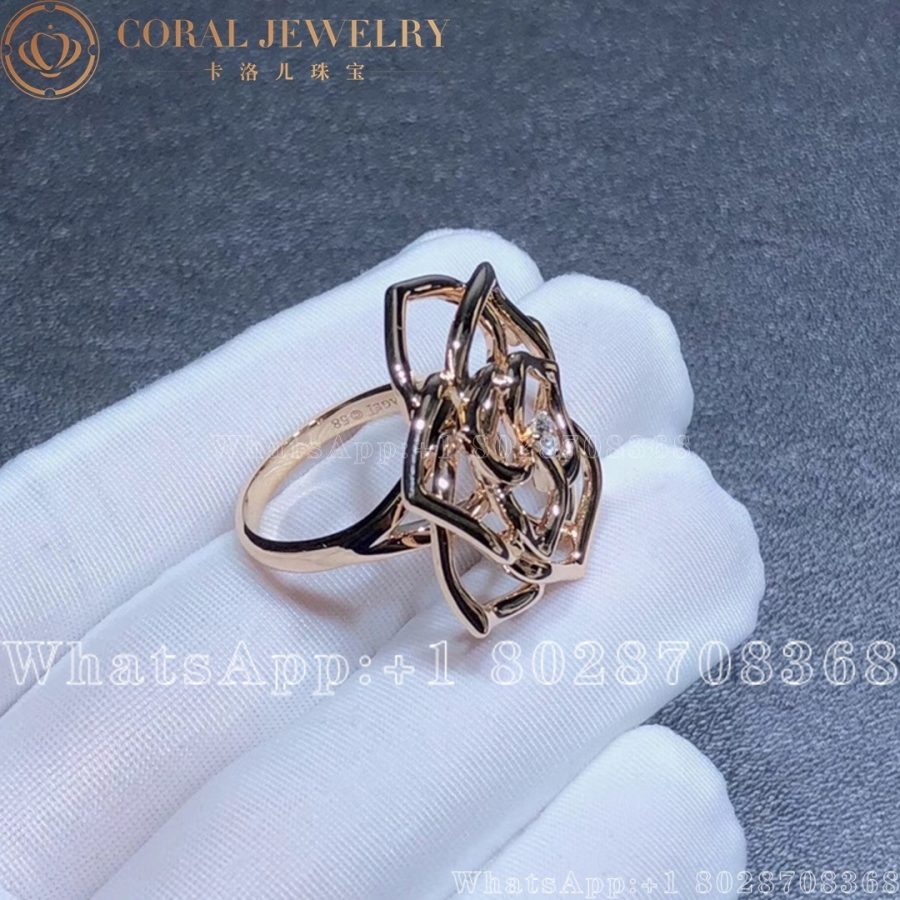 Piaget Rose Ring Rose Gold Diamond Ring G34uv600 Coral (6)