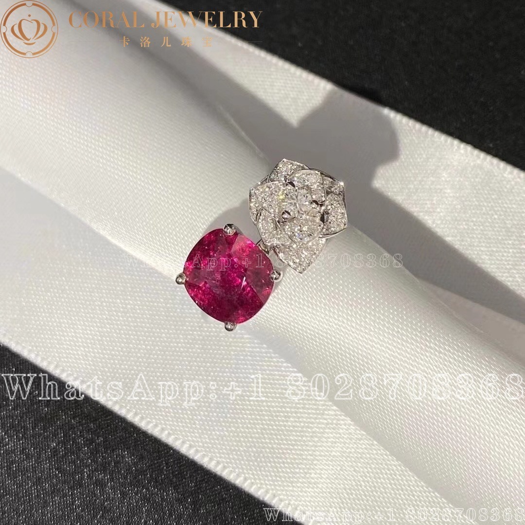 Piaget Rose Ring White Gold Pink Tourmaline Diamond Ring G34ur900 Coral (1)