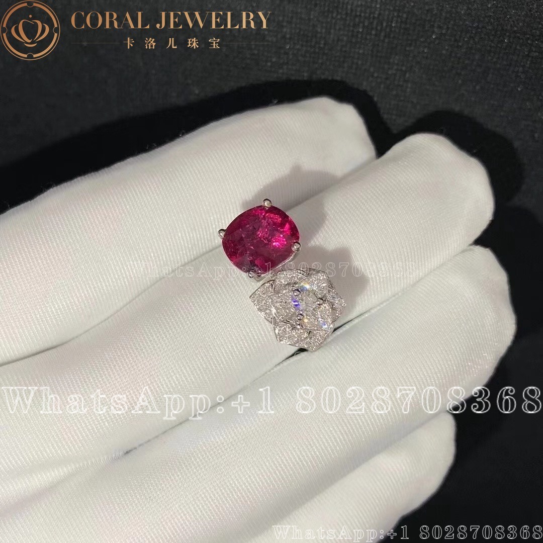 Piaget Rose Ring White Gold Pink Tourmaline Diamond Ring G34ur900 Coral (2)