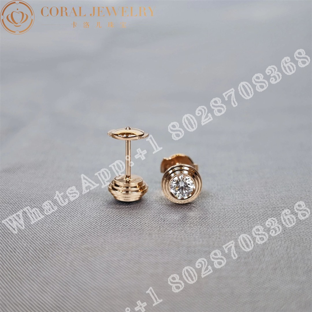 Cartier Damour Earrings Rose Gold Medium Model 0 26ct Coral (3)