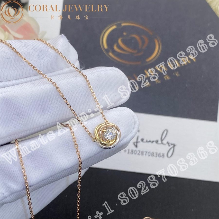 Cartier Trinity Necklace Diamonds Ref B7224900 Coral (6)