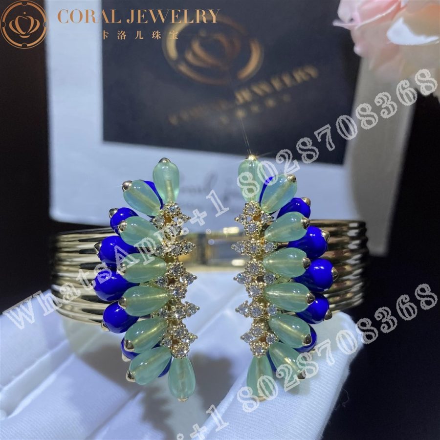 Cartier Cactus De Cartier Bracelet Yellow Gold Chrysoprase Lapis Lazuli Diamonds H6024617 Coral (20)