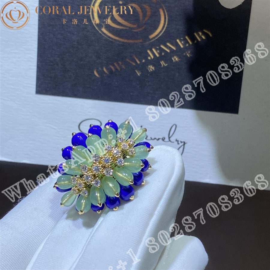 Cartier Cactus De Cartier Ring Yellow Gold Diamonds And Stones H4347000 Coral (14)