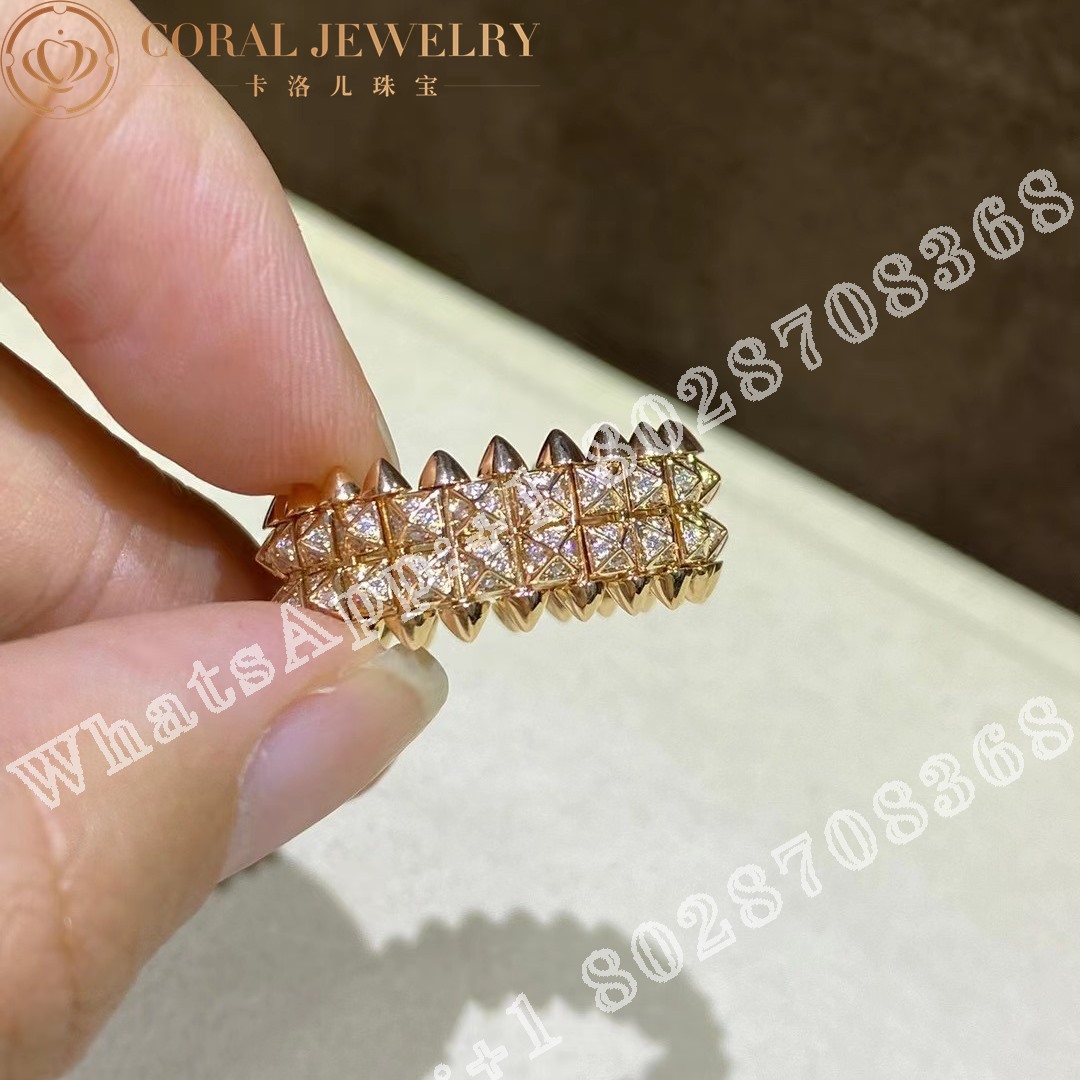 Cartier Clash De Cartier Ring Rose Gold Diamonds B4237900 Coral (1)