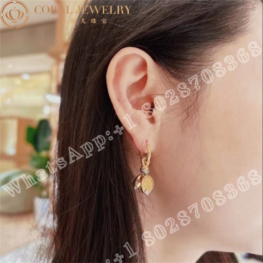 Cartier Grain De Cafe Earrings Yellow Gold B8301508 Coral (7)