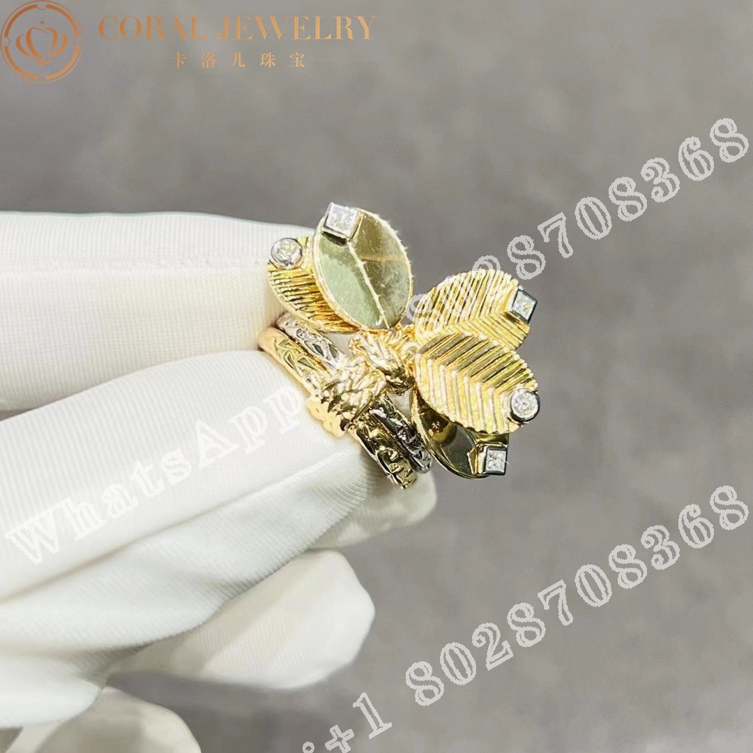 Cartier Grain De Cafe Ring Yellow Gold R04183467 Coral (2)