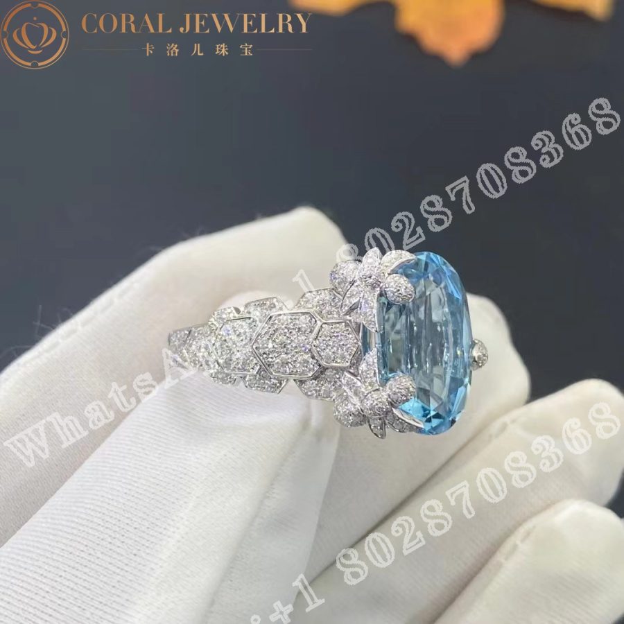 Chaumet Exquises Ring White Gold Aquamarine Diamonds Cora (3)