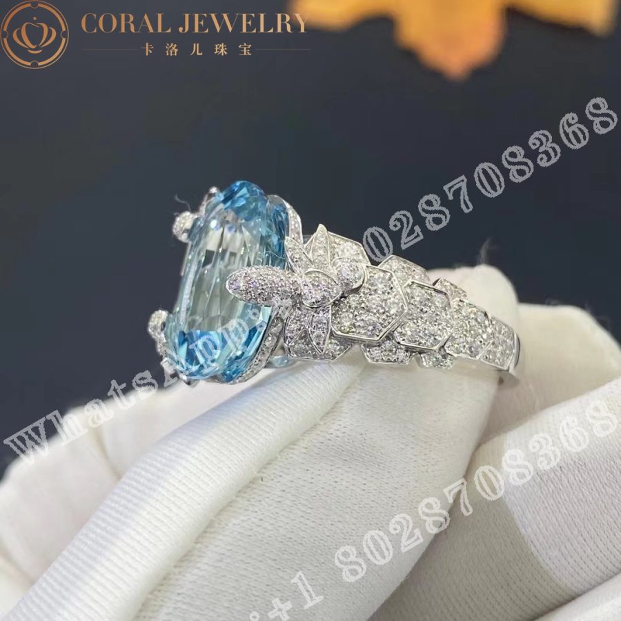 Chaumet Exquises Ring White Gold Aquamarine Diamonds Cora (6)