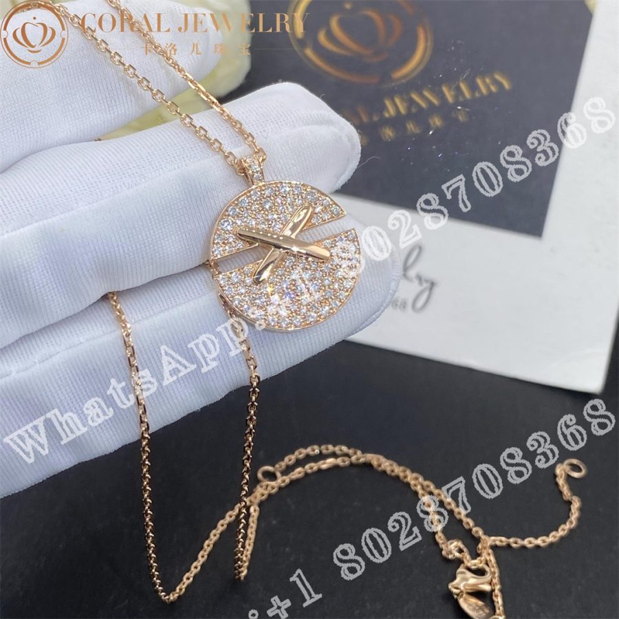 Chaumet Jeux De Liens Harmony Diamonds Medium Model Pendant 085435 Coral (9)