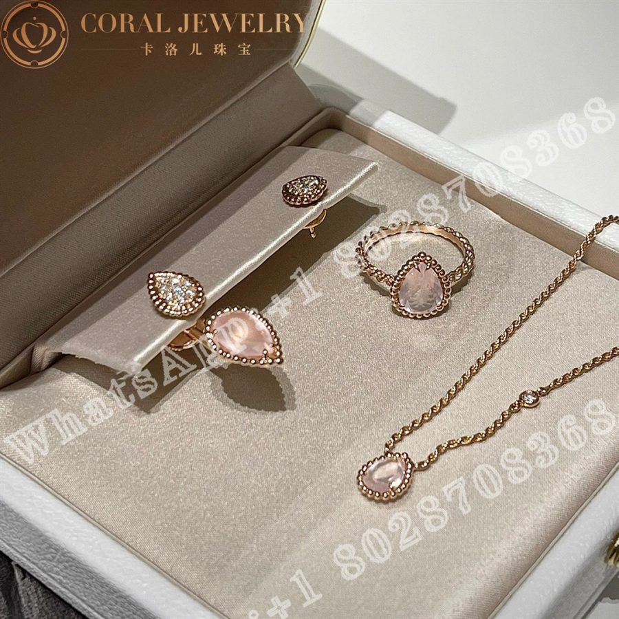 Boucheron Serpent Boheme Pendant Rose Gold Diamond Rose Quartz Xs Motif Jpn00677 Cora (10)