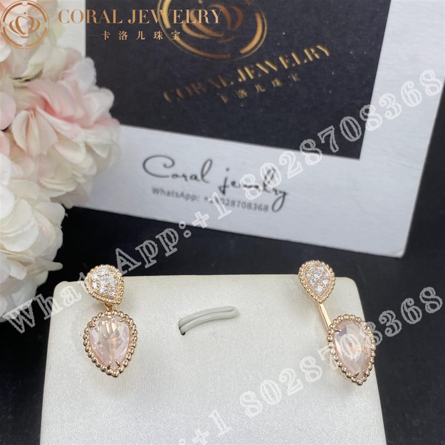 Boucheron Serpent Boheme Rose Quartz Earring S And Xs Motifs Jco01567 Coral (4)