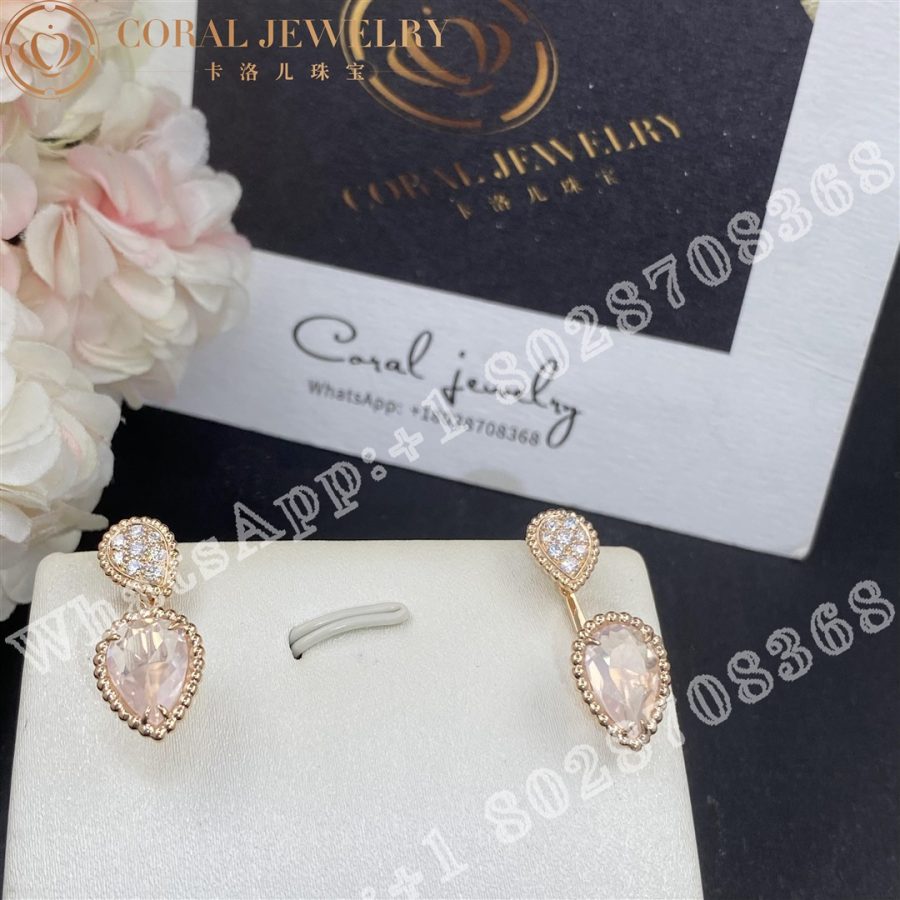 Boucheron Serpent Boheme Rose Quartz Earring S And Xs Motifs Jco01567 Coral (5)