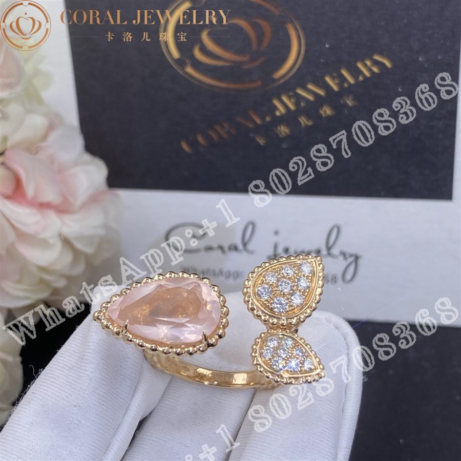 Boucheron Serpent Boheme Rose Quartz Ring 3 Motif Jrg03217 Cora (1)