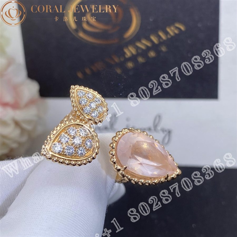 Boucheron Serpent Boheme Rose Quartz Ring 3 Motif Jrg03217 Cora (11)