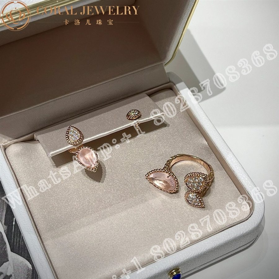 Boucheron Serpent Boheme Rose Quartz Ring 3 Motif Jrg03217 Cora (4)