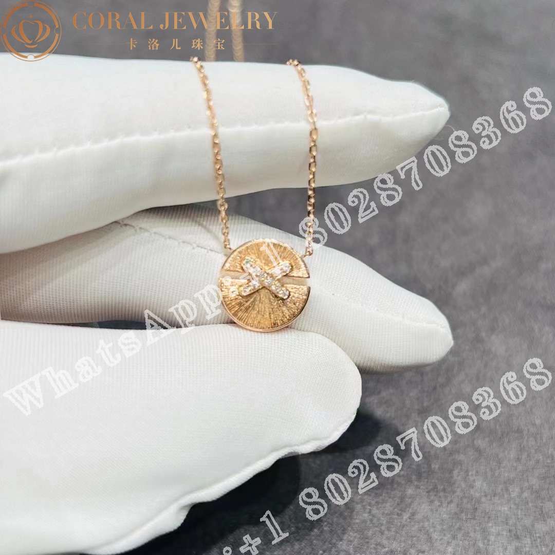 Chaumet Jeux De Liens Harmony Small Model Pendant Rose Gold Diamonds Coral (2)