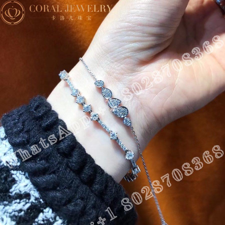 Chaumet Josephine Ronde Daigrettes Bracelet White Gold Diamonds 083861 Coral (4)