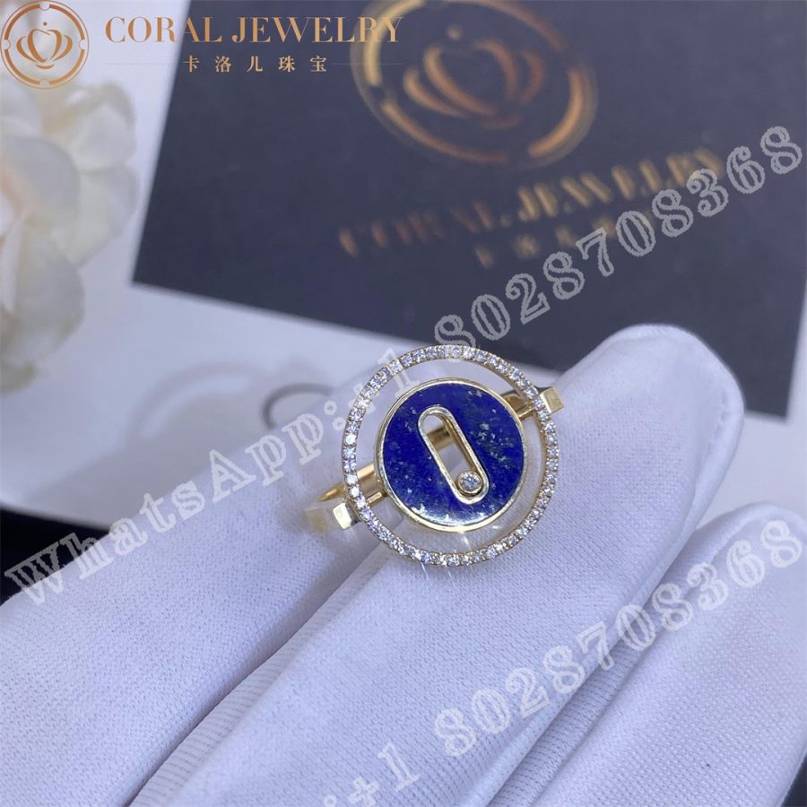 Messika Lucky Move Womens Diamond Ring In Lapis Lazuli 11951 Yg Coral (2)