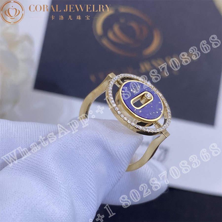 Messika Lucky Move Womens Diamond Ring In Lapis Lazuli 11951 Yg Coral (6)