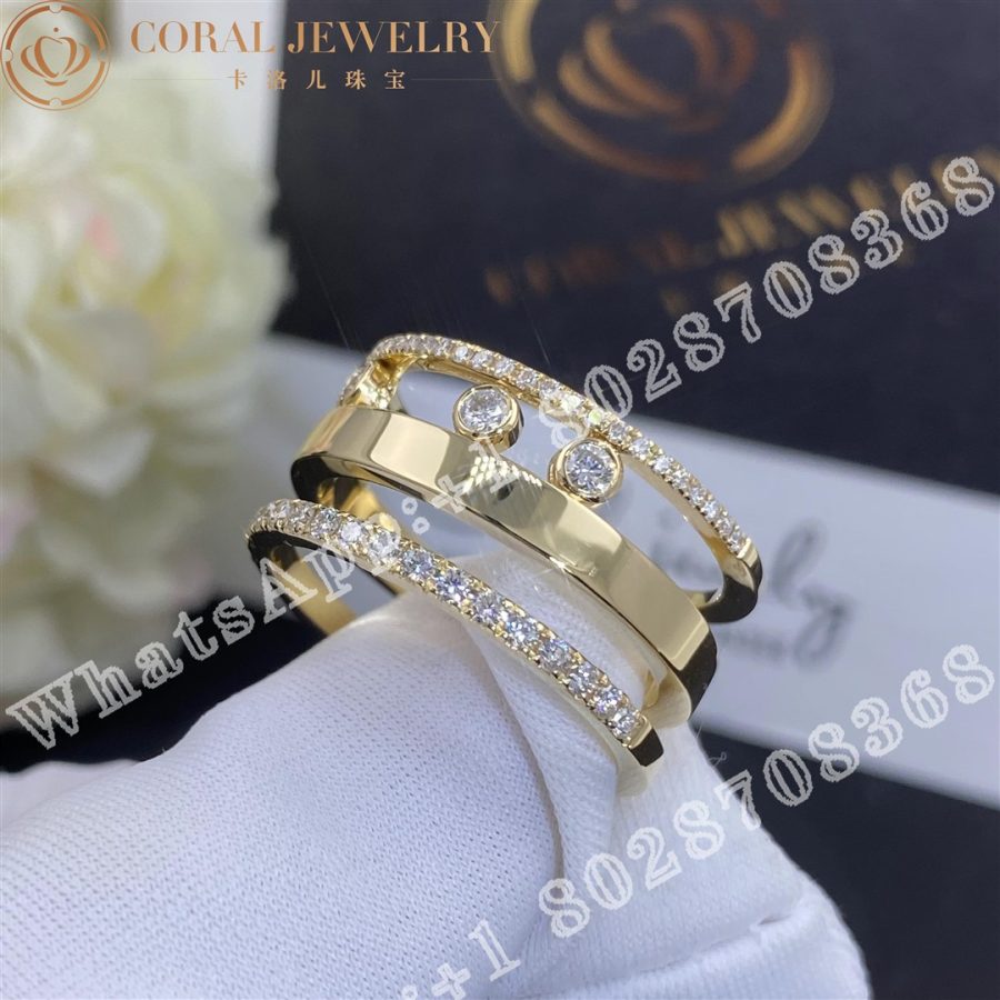 Messika Move Romane Yellow Gold Ring With Diamonds 06659 Yg Coral (14)