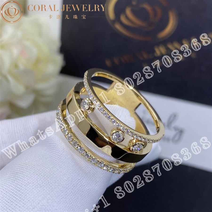 Messika Move Romane Yellow Gold Ring With Diamonds 06659 Yg Coral (15)