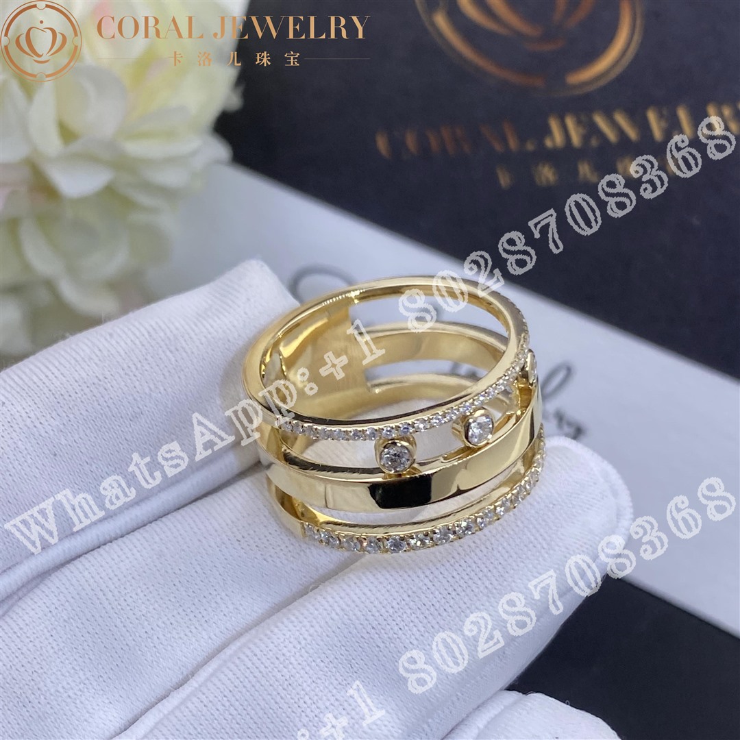 Messika Move Romane Yellow Gold Ring With Diamonds 06659 Yg Coral (3)