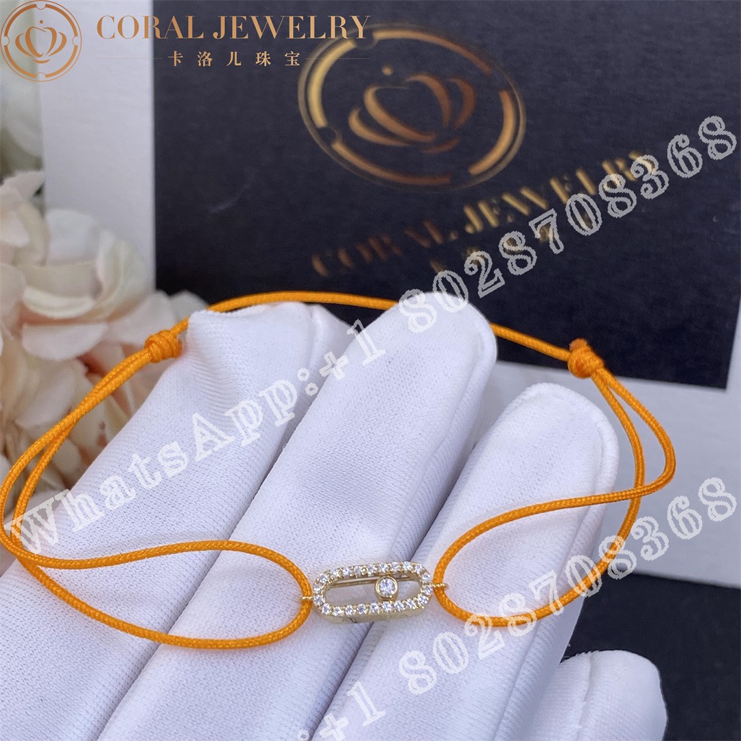 Messika Move Uno Bracelet With Orange Cord 13289 Yg Coral (1)