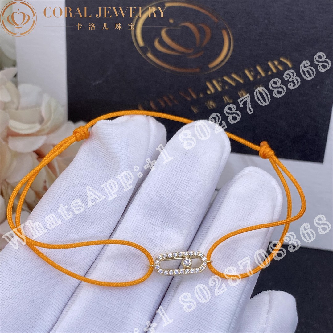 Messika Move Uno Bracelet With Orange Cord 13289 Yg Coral (2)