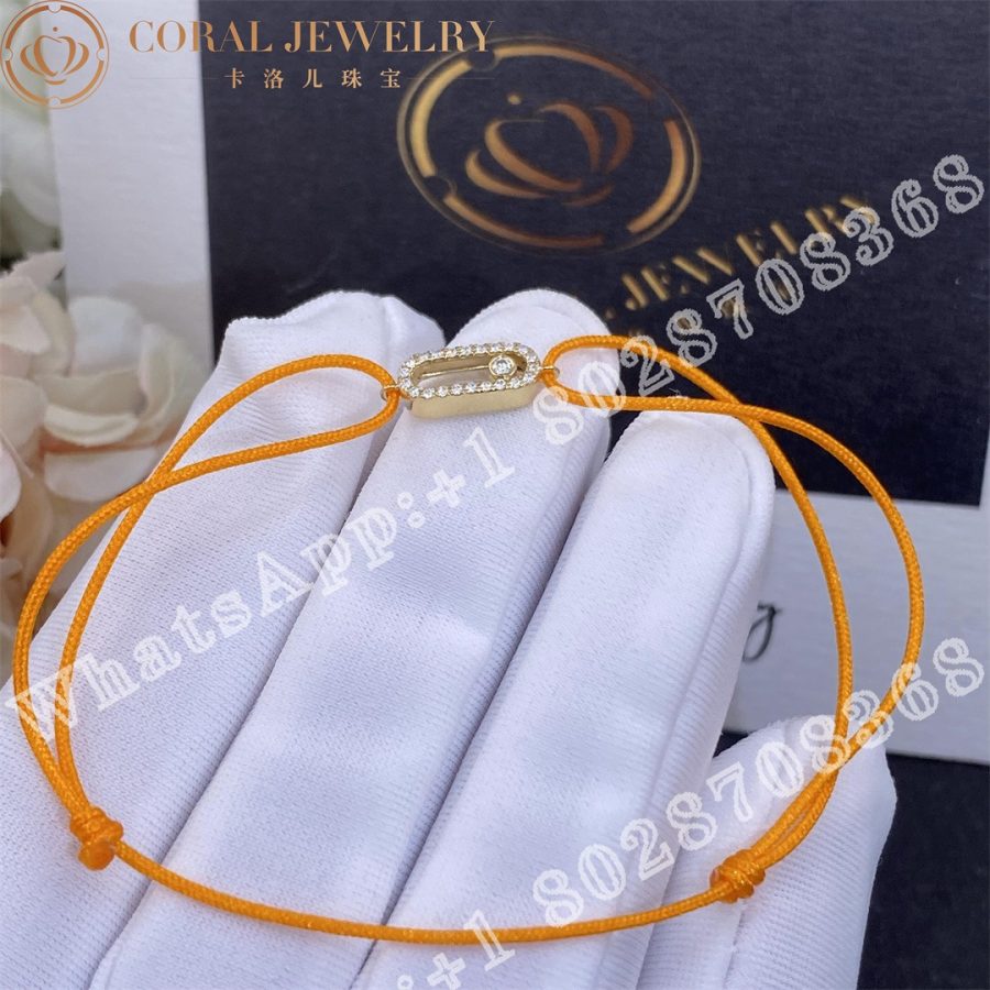 Messika Move Uno Bracelet With Orange Cord 13289 Yg Coral (5)