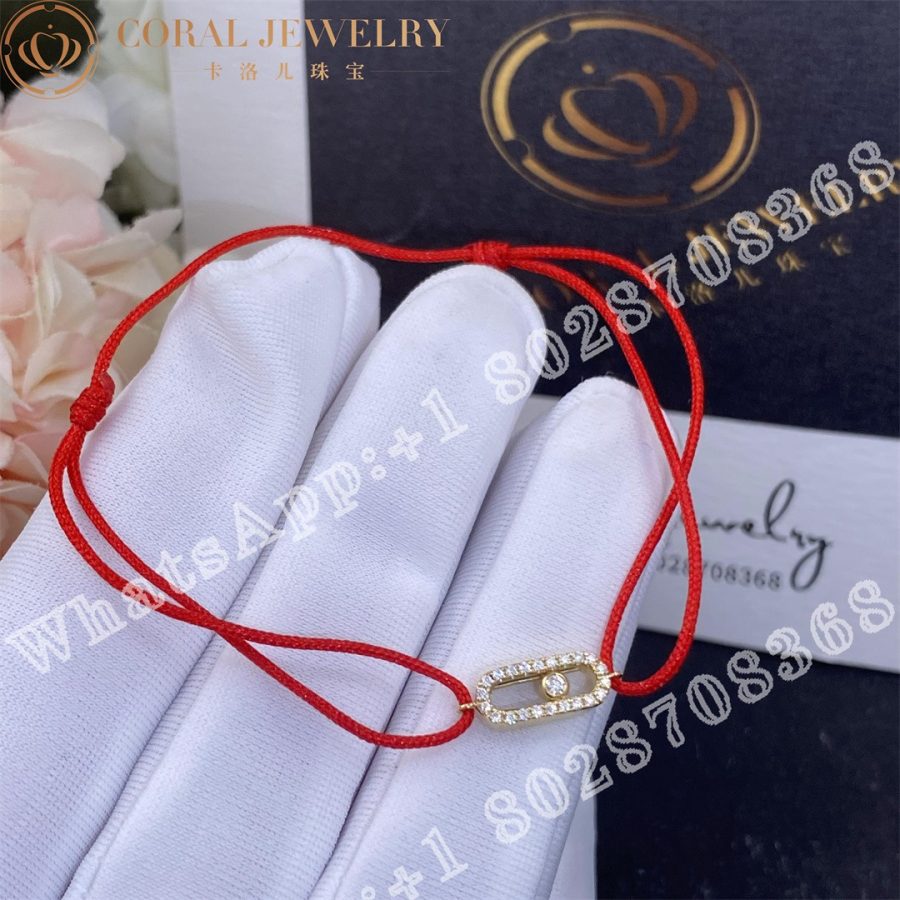 Messika Move Uno Bracelet With Red Cord 13211 Yg Coral (3)