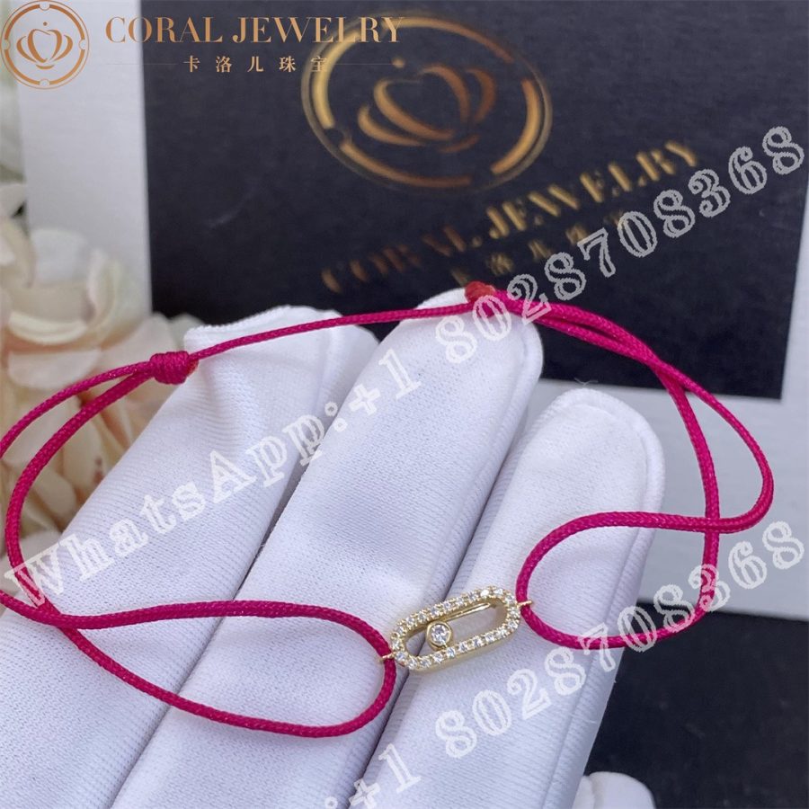 Messika Move Uno String Bracelet In Pink 13290 Yg Coral (5)