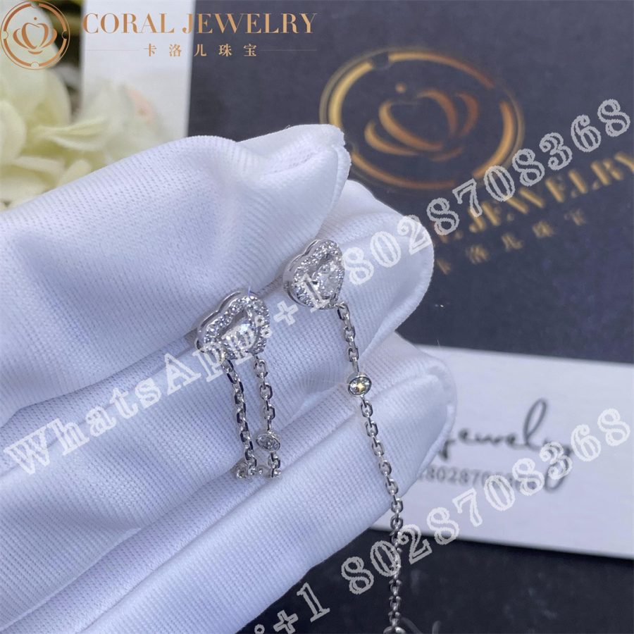 Messika Joy Coeur 0 15 Carat Single Diamond Chain Earring White Gold 11557 Wg Coral (4)