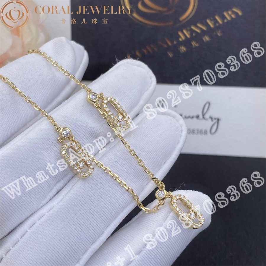 Messika Move Uno Pave Drop Pendant Choker Yellow Gold Diamond Necklace 12150 Yg Coral (7)